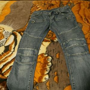 Slim-Fit Moto Jeans